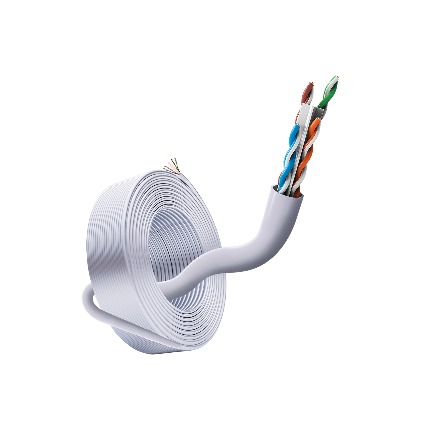 Cabo de rede Cat6 premium com conectores RJ45 banhados a ouro